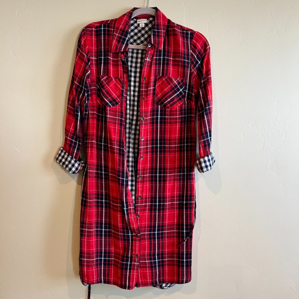 Multi-Plaid Flannel Dress